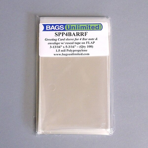 4 Bar Greeting Card Sleeves with Re